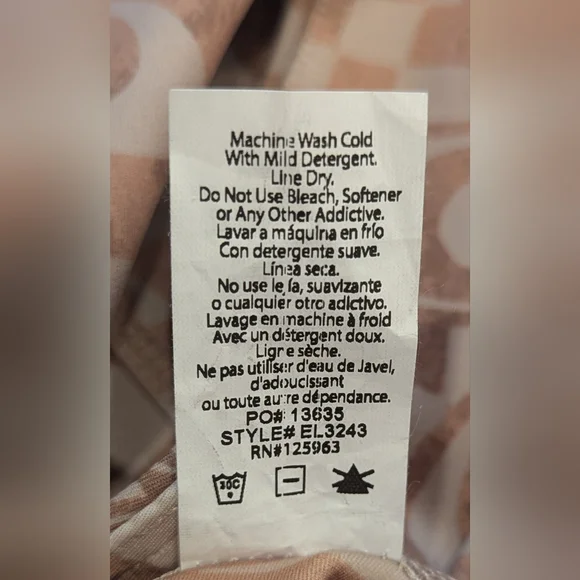 NWT.... BEYOND YOGA Rare Tan Check Flower High Waisted Midi Leggings SIZE L - Picture 10 of 10